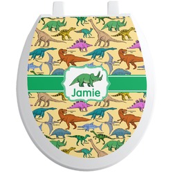 Dinosaurs Toilet Seat Decal - Round (Personalized)