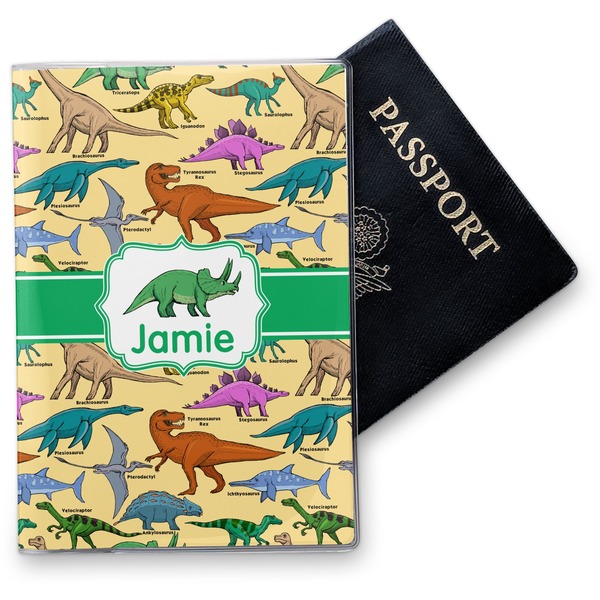 Custom Dinosaurs Vinyl Passport Holder (Personalized)