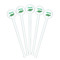 Dinosaurs White Plastic 7" Stir Stick - Round - Fan View