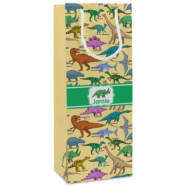 Custom Dinosaurs Wine Gift Bags - Matte (Personalized)