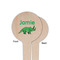 Dinosaurs Wooden 4" Food Pick - Round - Single Sided - Front & Back