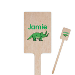 Dinosaurs 6.25" Rectangle Wooden Stir Sticks - Single Sided (Personalized)