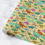 Dinosaurs Wrapping Paper Roll - Medium - Matte (Personalized)