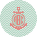 Chevron & Anchor Multipurpose Round Labels - 1" (Personalized)