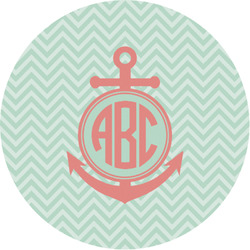 Chevron & Anchor Multipurpose Round Labels - 1" (Personalized)