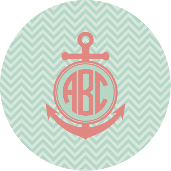 Custom Chevron & Anchor Multipurpose Round Labels - 1" (Personalized)