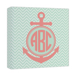 Chevron & Anchor Canvas Print - 12x12 (Personalized)