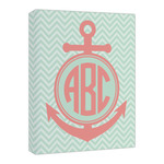 Chevron & Anchor Canvas Print - 16x20 (Personalized)