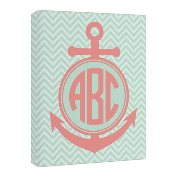 Custom Chevron & Anchor Canvas Print - 16x20 (Personalized)