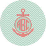 Chevron & Anchor Multipurpose Round Labels - 2" (Personalized)