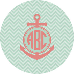 Chevron & Anchor Multipurpose Round Labels - 2" (Personalized)