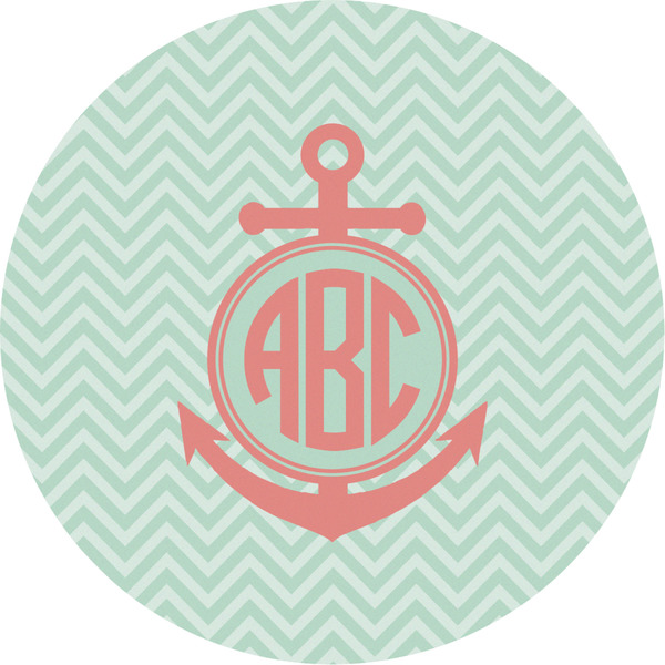 Custom Chevron & Anchor Multipurpose Round Labels - 2" (Personalized)