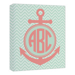 Chevron & Anchor Canvas Print - 20x24 (Personalized)