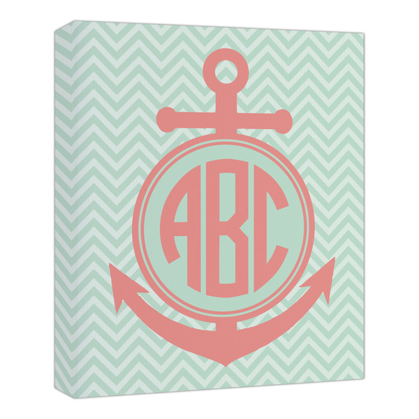 Custom Chevron & Anchor Canvas Print - 20x24 (Personalized)