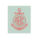 Chevron & Anchor Poster - Matte - 20x24 (Personalized)