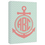 Chevron & Anchor Canvas Print - 20x30 (Personalized)