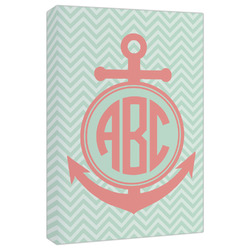 Chevron & Anchor Canvas Print - 20x30 (Personalized)