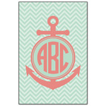 Chevron & Anchor Wood Print - 20x30 (Personalized)