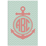 Chevron & Anchor Poster - Matte - 24x36 (Personalized)