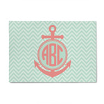 Chevron & Anchor 4' x 6' Patio Rug (Personalized)