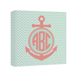 Chevron & Anchor Canvas Print - 8x8 (Personalized)