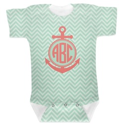 Chevron & Anchor Baby Bodysuit 6-12 (Personalized)