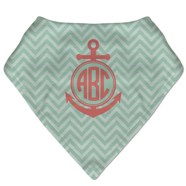 Custom Chevron & Anchor Bandana Bib (Personalized)