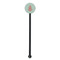 Chevron & Anchor Black Plastic 5.5" Stir Stick - Round - Single Stick