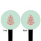 Chevron & Anchor Black Plastic 6" Food Pick - Round - Double Sided - Front & Back