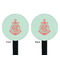 Chevron & Anchor Black Plastic 7" Stir Stick - Double Sided - Round - Front & Back