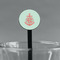 Chevron & Anchor Black Plastic 7" Stir Stick - Round - Main