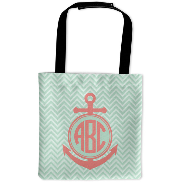 Custom Chevron & Anchor Auto Back Seat Organizer Bag (Personalized)