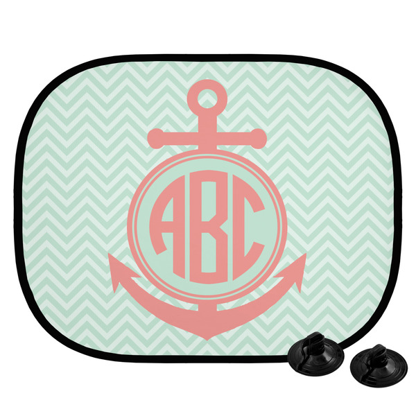 Custom Chevron & Anchor Car Side Window Sun Shade (Personalized)