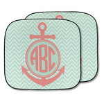 Chevron & Anchor Car Sun Shade - Two Piece (Personalized)