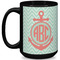 Chevron & Anchor Coffee Mug - 15 oz - Black Full