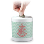 Chevron & Anchor Coin Bank (Personalized)