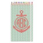 Chevron & Anchor Colored Pencils (Personalized)