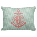 Chevron & Anchor Decorative Baby Pillowcase - 16"x12" (Personalized)