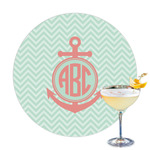 Chevron & Anchor Printed Drink Topper (Personalized)