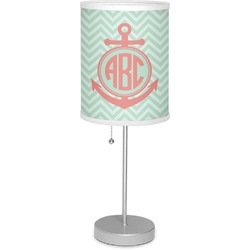 Chevron & Anchor 7" Drum Lamp with Shade Polyester (Personalized)