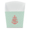 Chevron & Anchor French Fry Favor Box - Front View