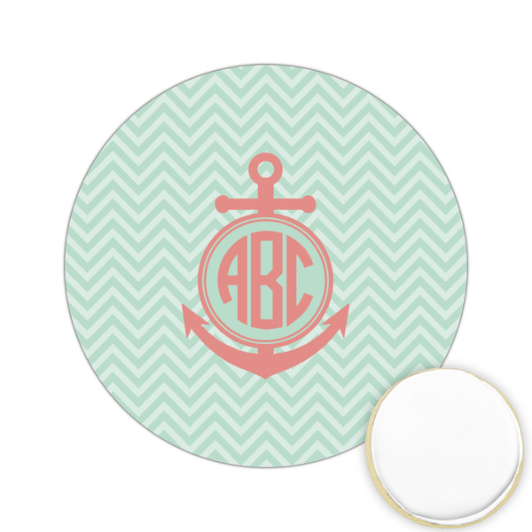 Custom Chevron & Anchor Printed Cookie Topper - 2.15" (Personalized)