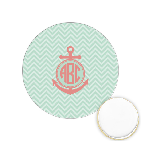 Custom Chevron & Anchor Printed Cookie Topper - 1.25" (Personalized)