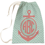 Chevron & Anchor Laundry Bag - Large (Personalized)