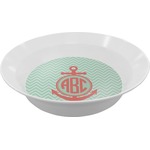 Chevron & Anchor Melamine Bowl - 12 oz (Personalized)