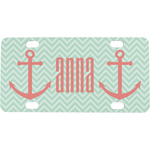 Chevron & Anchor Mini/Bicycle License Plate (Personalized)