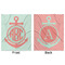 Chevron & Anchor Minky Blanket - 50"x60" - Double Sided - Front & Back