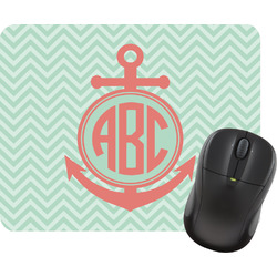 Chevron & Anchor Rectangular Mouse Pad (Personalized)