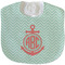 Chevron & Anchor New Baby Bib - Closed and Folded