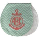 Chevron & Anchor Burp Pad - Velour w/ Monogram